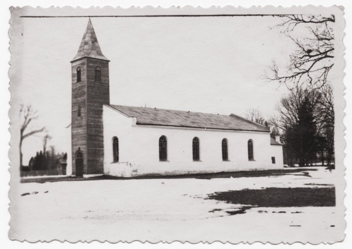 Kärdla Church in winter. View of the edel