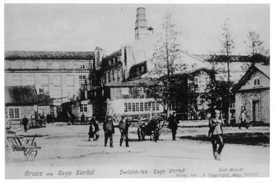 Photo postcard. Rear side of Kärdla Cleaning Factory  duplicate photo