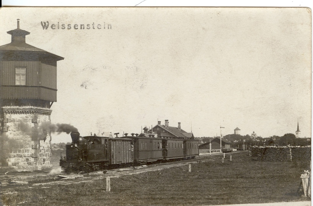 postkaart, Paide raudteejaam 20.saj. alguses