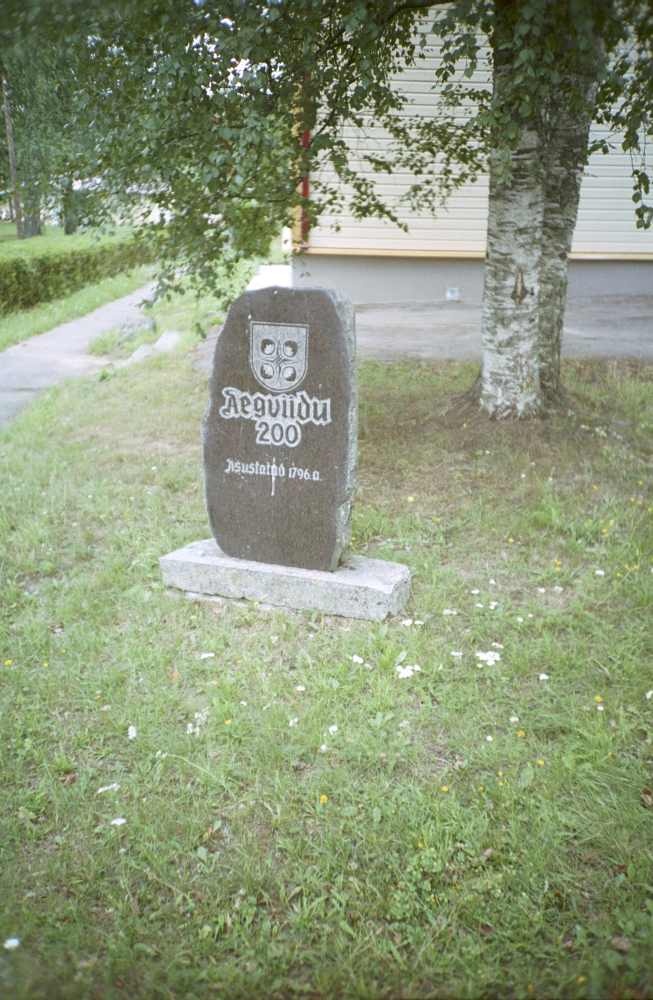Aegviidu asustamise 200. aastapäeva mälestuskivi