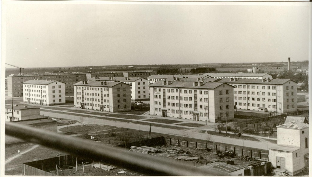 foto, Paide vaade,  uued elamud Aiavilja, Suur-Aia ja Karja tänava piirkonnas 1960-ndatel a.