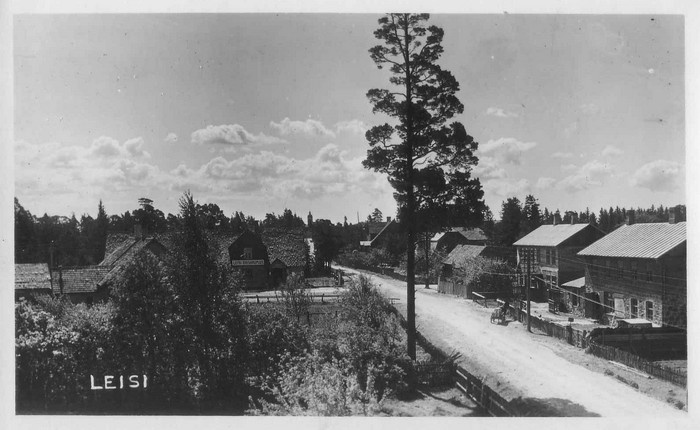 Photo postcard. Leisi village in Saaremaa