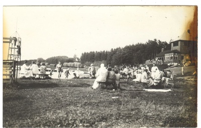 Beach and beach building of Lake Elva Verevi  duplicate photo