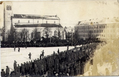 Paradise of Independence Day on the Freedom Square. Arh. Johann Ostrat Quantity  duplicate photo