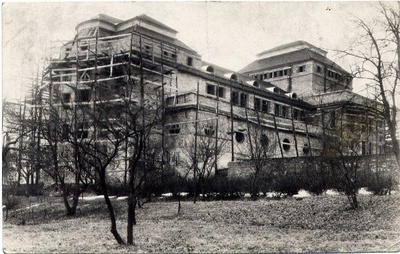 Construction of Rakvere folk house (now theatre house). Arh. Johann Ostrat  duplicate photo