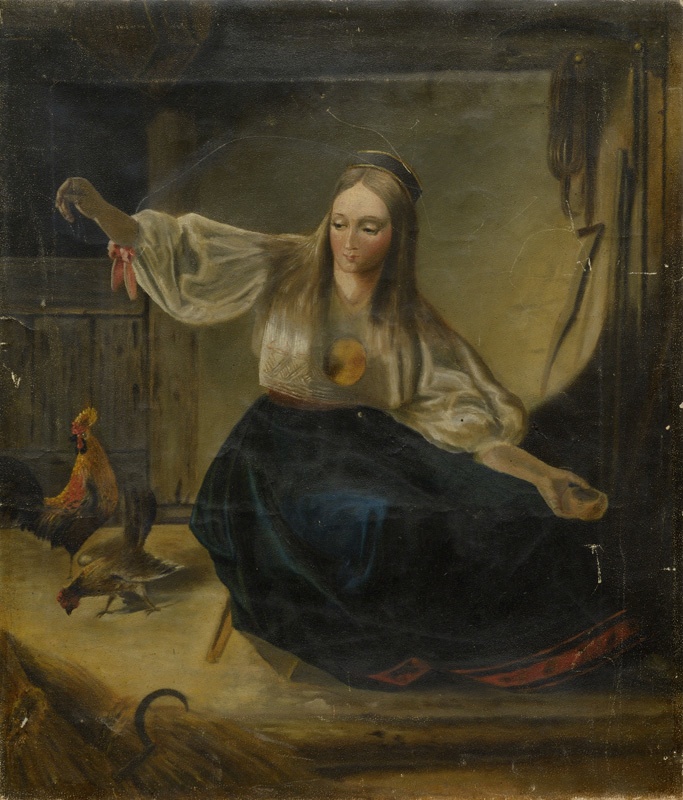 Tüdruk kanu söötmas