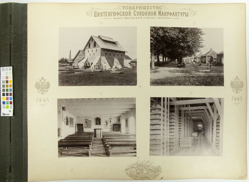 Photo album: Society of Sindi Calev factory, former "Wöhrmann and Son"; 1841-1882. Jubelialbum.