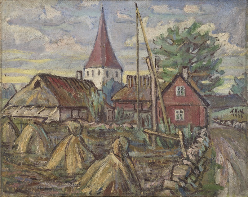 Pöide maastik kirikuga