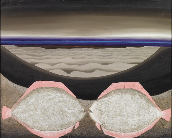 Natüürmort maastiku taustal