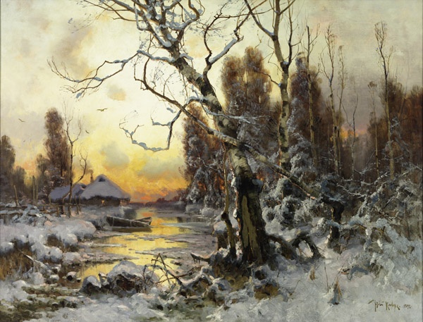 Talvemaastik ehapunas