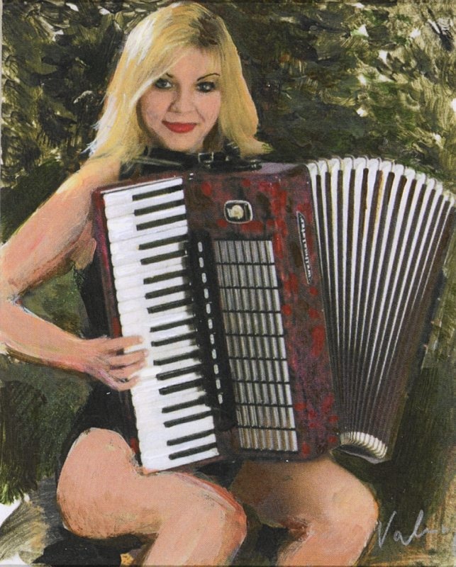 Jagodnoje küla Kultuuripalee bajanistide sektsiooni juhataja Veronika Kuzjakina. Sarjast Siberiaad