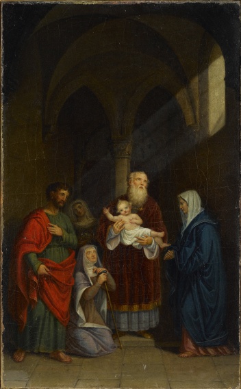 Simuna kiriku altarimaali kavand. Kristus templis