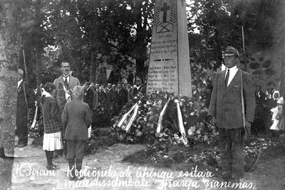 Construction of the memory pillar of the War of Independence  similar photo