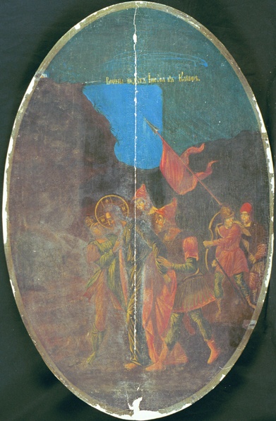 Sõjamehed viivad Kristust Kolgatale