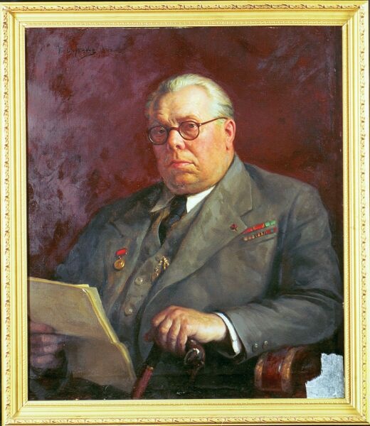 Stalini preemia laureaadi akadeemik Derzhavini portree