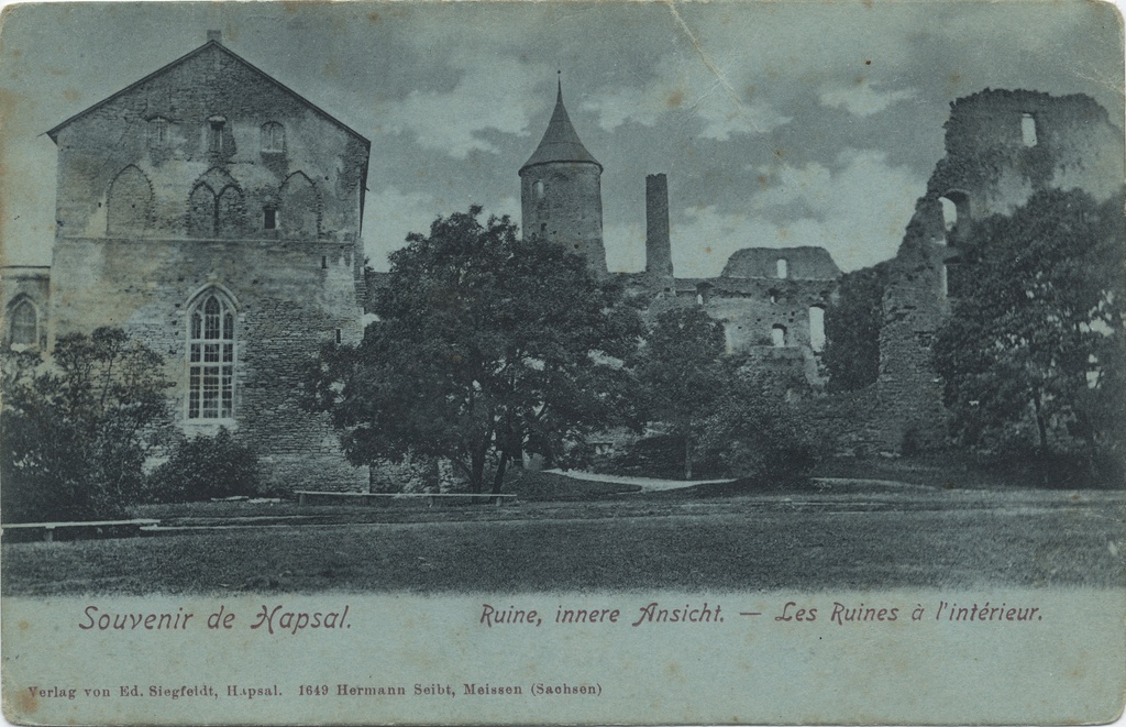 Souvenir de Hapsal : Ruine, inner view = les Ruines à l&#039;intérieur