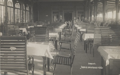 Table balcony at Haapsalu station  duplicate photo
