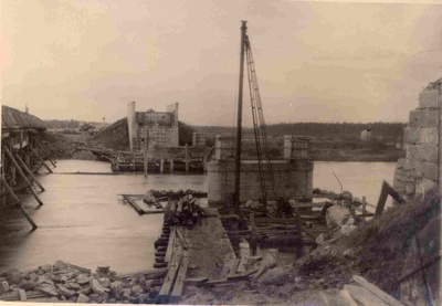 Photo Construction of Kärevere reinforced concrete bridge  duplicate photo