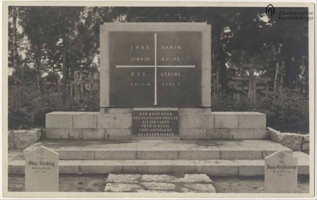 Tallinn. Tomb of German soldiers on the Kopli cemetery