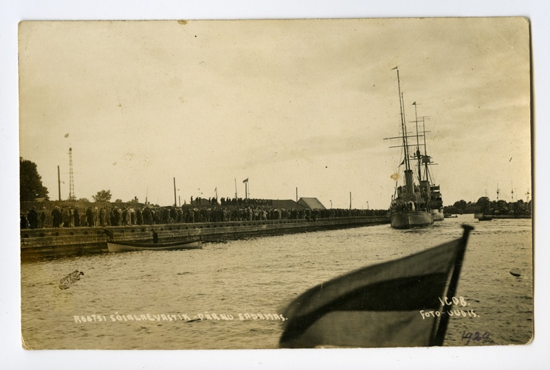 Swedish military fleet at the port of Pärnu