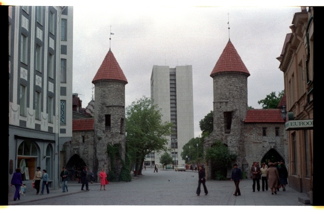 View at Viru Väravate towards Viru hotel in Tallinn