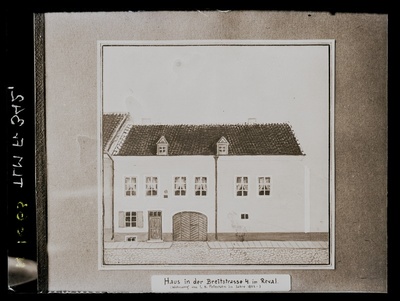 "Haus in Breitstrasse 4 in Reval" 1853. aasta joonis.  duplicate photo