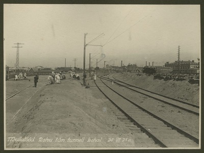 Construction of grass street viaduct.  duplicate photo