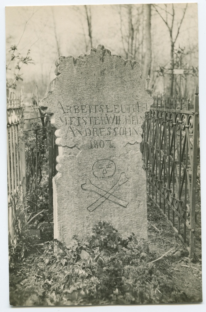 Tallinn, Kalamaja cemetery, ancient gravestone.