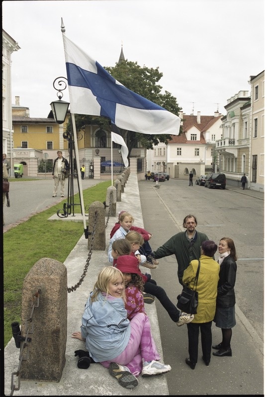 Tema Ekssellents Soome Vabariigi presidendi Tarja Haloneni ja dr. Pentti Arajärvi külaskäik Tartu Ülikooli, 10. sept. 2003