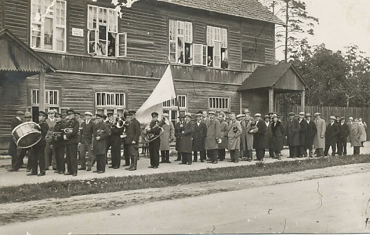 Group photo of the opening of Hiiu Sports Field