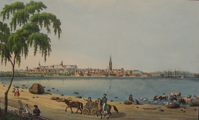 View of Tallinn from the road to the sugar factory.