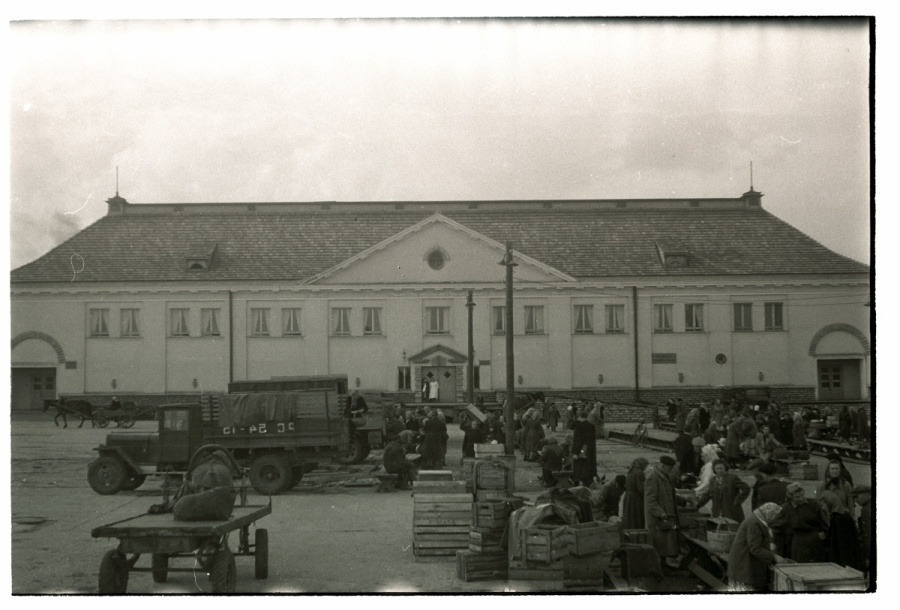 Tallinn, Central Market Administration and Refrigeration Building Fassade by the market.
