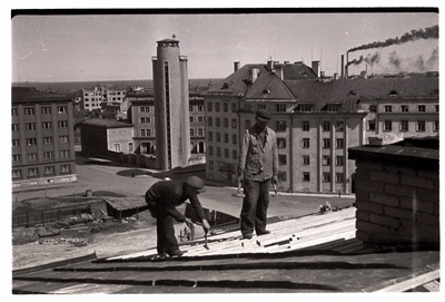 Tallinn, view from the street of the Kunder Street house, covering the roof at the forefront, viewing the city and Toompea.  similar photo