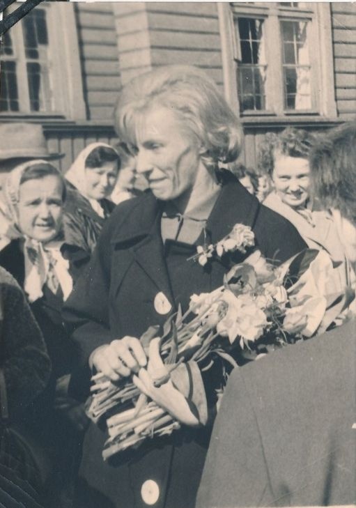 Korvpalli maailmameistri Valve Lüütsepa vastuvõtt Tartus 1964