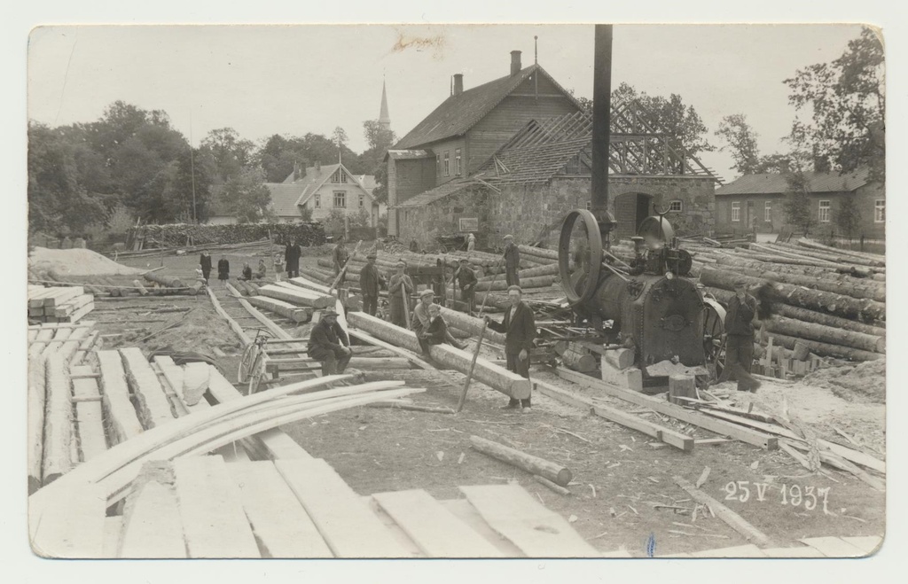 Koolimaja ehitus Palamusel, 25.05.1937