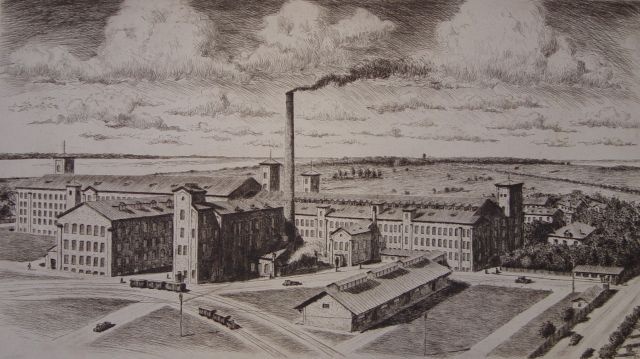 White cotton factory