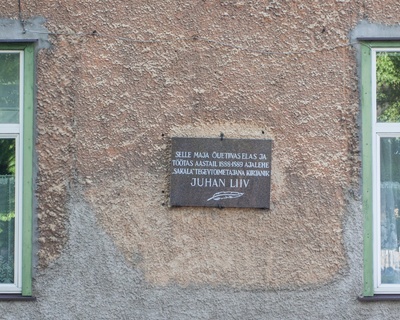 foto, Viljandi, J.Liivi mälestustahvel, 1964, foto J. Kiisla rephoto