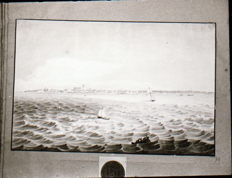 Negatiiv. Ümberpildistus joonistusest. Haapsalu piiskopilinnuse varemed.