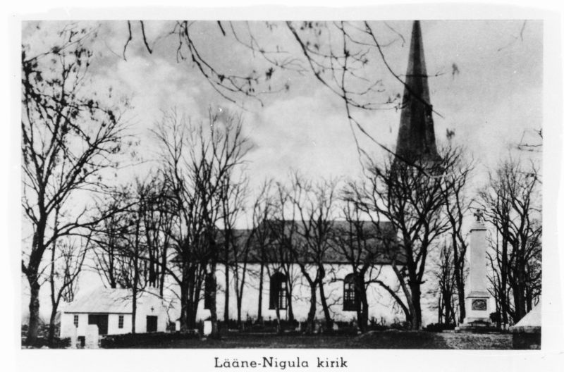Negatiiv. Lääne-Nigula kirik. Läänemaa. 1967. 
Kopeerija: M. Arro.