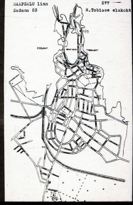 Negatiiv. Haapsalu. Sadama 23. Tobiase elukoht.
Ü.p. 1976.  duplicate photo
