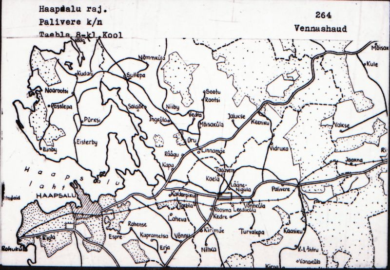 Negatiiv.  Taebla 8-klassiline kool. Vennashaud.
Ü.p. 1976.