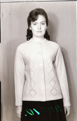 Negatiiv. Teeninduskombinaat "Haapsalu" kampsunite mudelid 1969.aastal.  duplicate photo