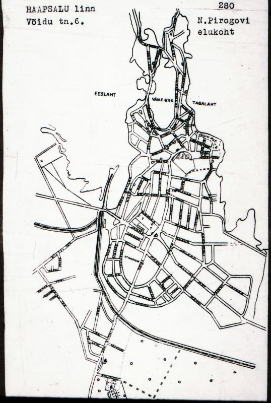 Negatiiv. Haapsalu. Võidu tn 6. N.Pirogovi elukoht.
Ü.p. 1976.