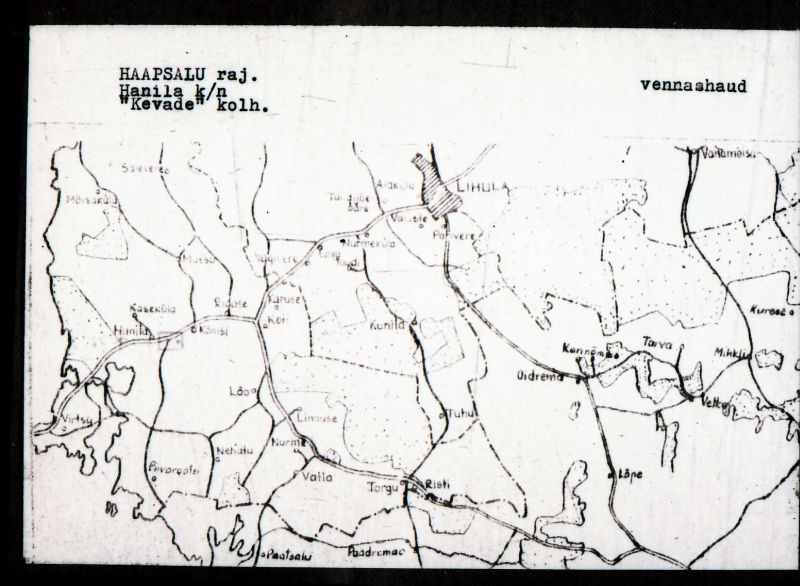Negatiiv. Hanila külanõukogu. "Kevade" kolhoos. Vennashaud.
Ü.p. 1976.a.