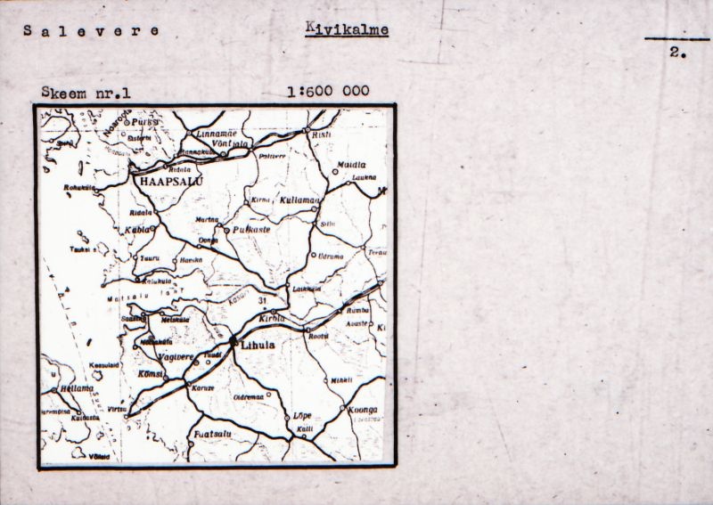 Negatiiv. Salevere kivikalme.
Ü.p. 1976.