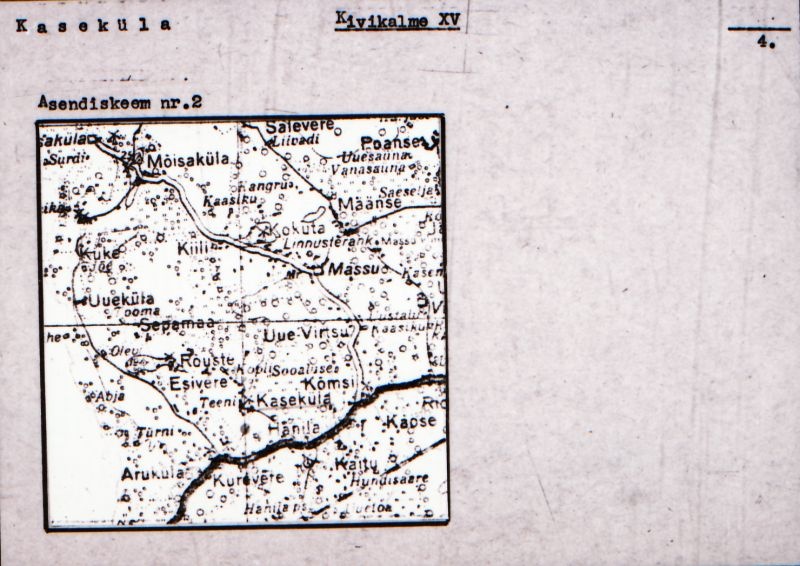 Negatiiv. Kaseküla kivikalme XV.
Ü.p. 1976.