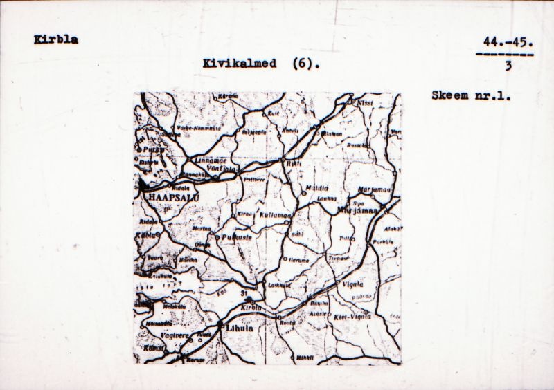 Negatiiv.  Kirbla. Kivikalme (6).
Ü.p. 1976.