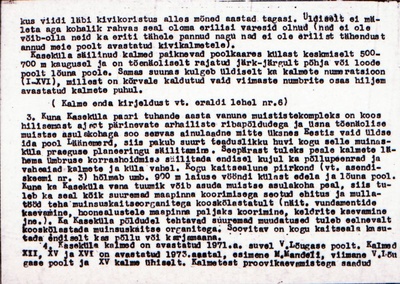 Negatiiv. Kaseküla. Kivikalme IV.
Ü.p. 1976.  duplicate photo