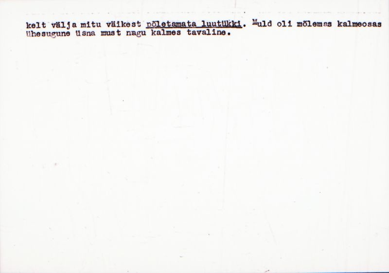 Negatiiv. Kaseküla. Kivikalme VII.
Ü.p. 1976.