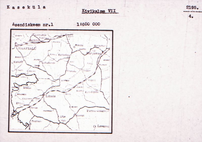 Negatiiv. Kaseküla. Kivikalme VII.
Ü.p. 1976.